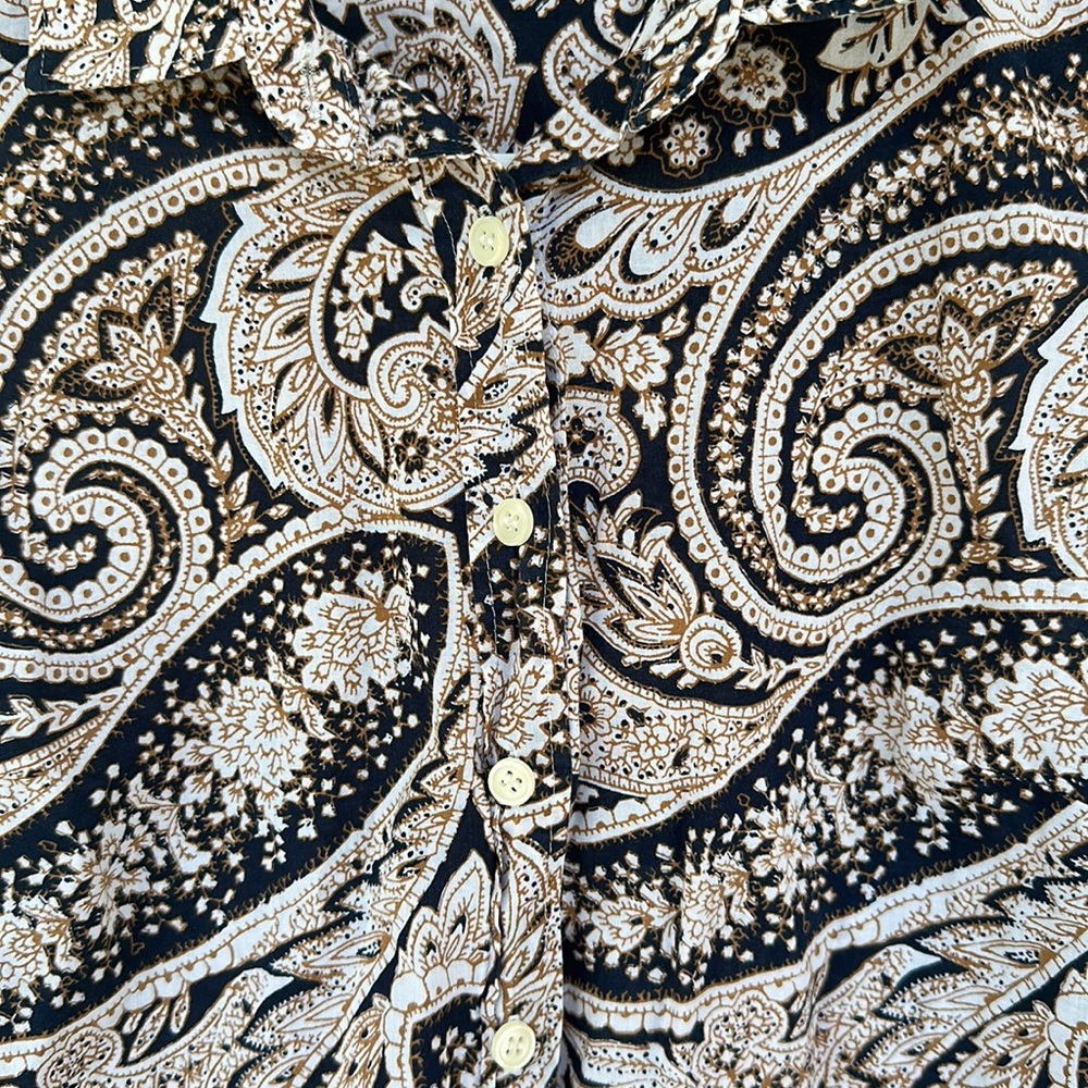 J. Crew Perfect Shirt Paisley size S - Picture 7 of 13